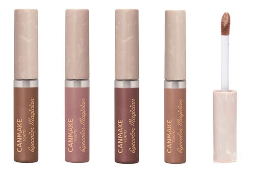 【キャンメイク】リッチな輝きが続く☆さらさら仕上げのリキッドアイシャドウ＆生レアハイライターが11月下旬より新登場！のサブ画像2_（左から）01  、 02   、03   、04   、 チップ