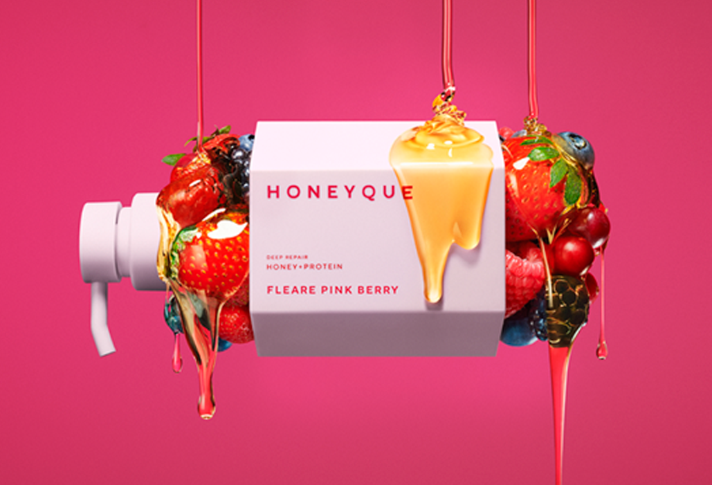 髪の芯から鍛える*¹、本格はちみつヘアケアブランド「ハニーク」から、ベリーとハニーがキュンと甘く香る春の数量限定「ピンクベリー」シリーズが登場！のメイン画像