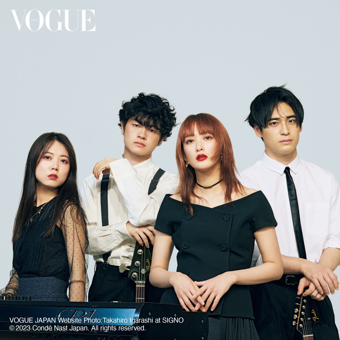 日本を代表するアーティストへの階段を登り始めた緑黄色社会が『VOGUE JAPAN』に登場！パルファン・クリスチャン・ディオール伝説のリップを纏ったスペシャルシューティング公開。のサブ画像1_VOGUE JAPAN Website PhotoTakahiro Igarashi at SIGNO ©2023 Condé Nast Japan. All rights reserved.