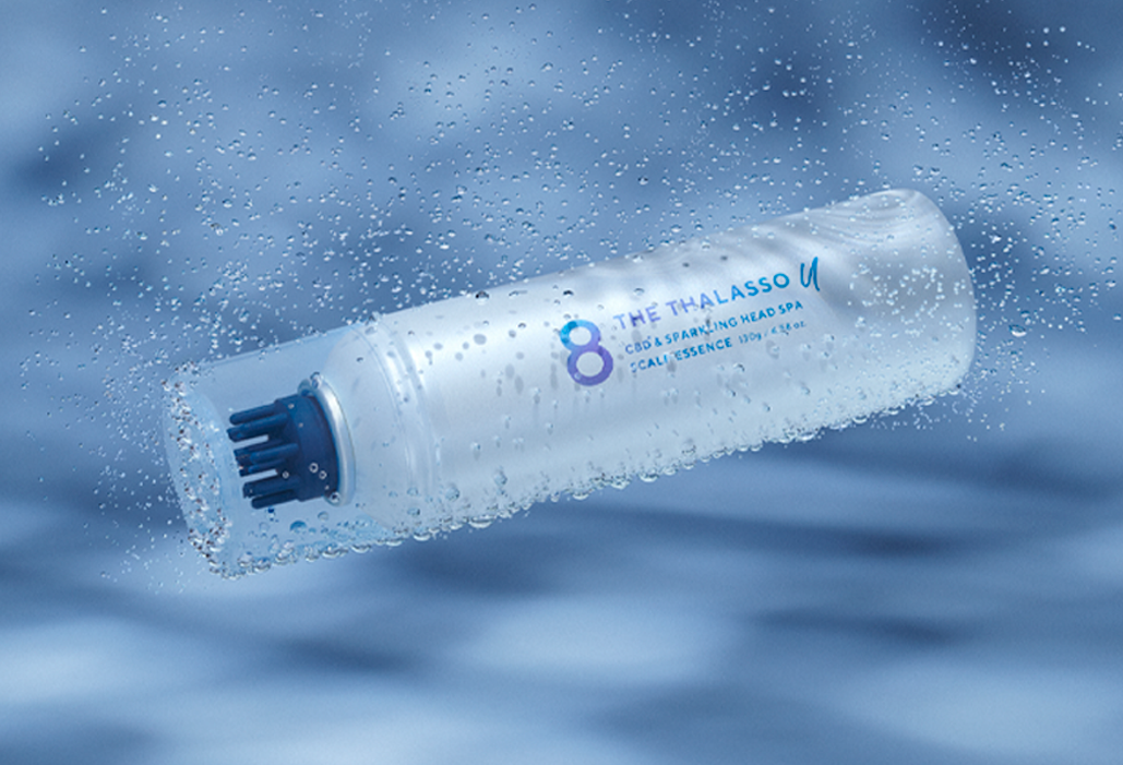 パチパチ弾けてスッキリ、頭皮の炭酸美容液！サロンのような炭酸ヘッドスパ体験が自宅で叶う「スキャルプエッセンス」が「エイトザタラソ ユー」から新登場。のメイン画像