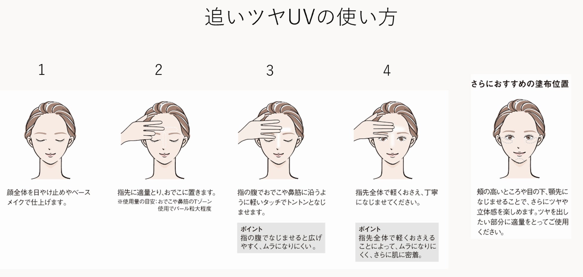 新提案！“ポイントメイクもできる日やけ止め” チークUV、誕生。朝塗りたての顔印象つづく『アリィ―　クロノビューティ カラーオンUV』2023年2月11日（土）より発売のサブ画像5