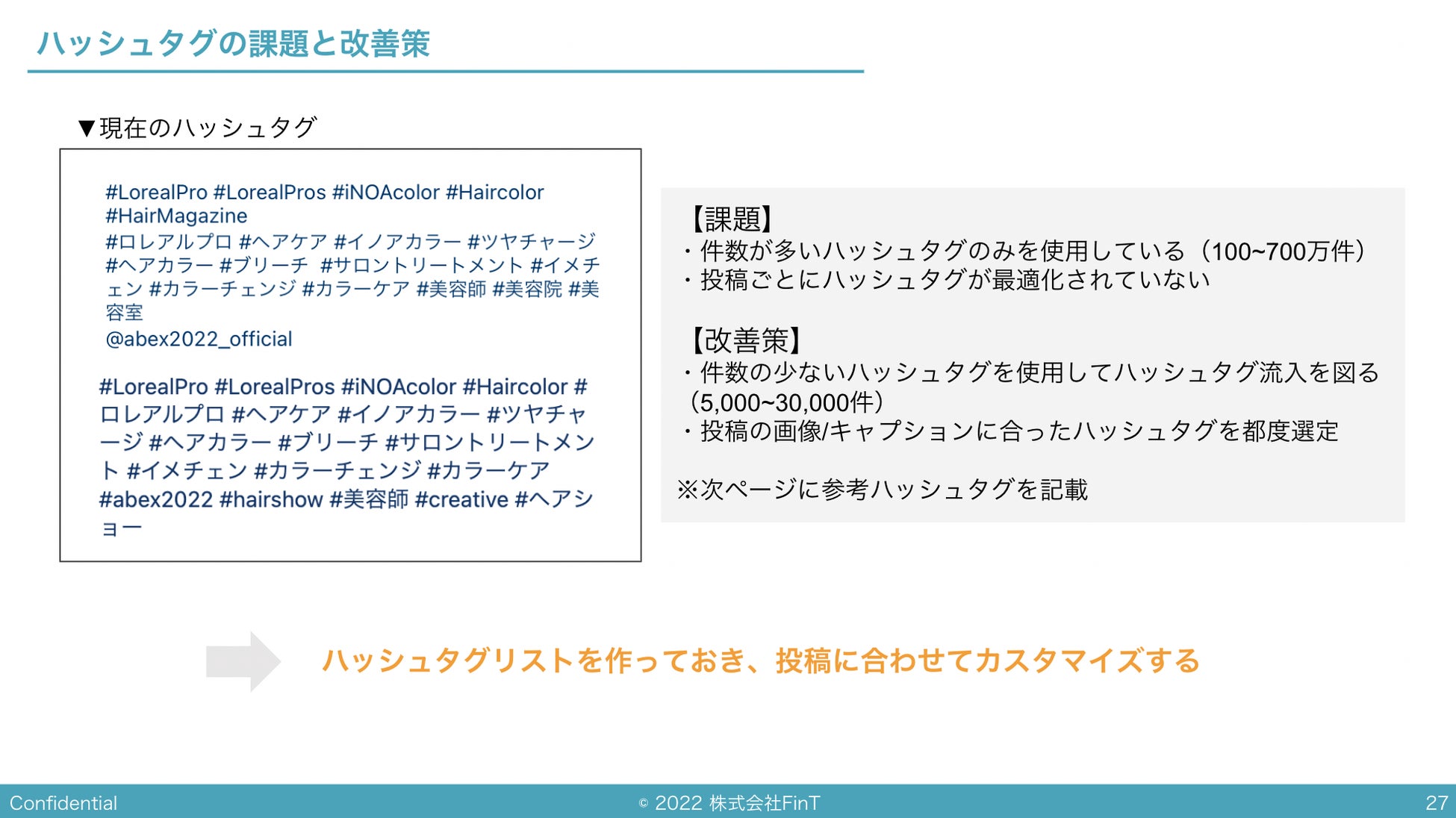 株式会社FinTが、日本ロレアル株式会社が展開するブランド「ロレアル プロフェッショナル」InstagramアカウントのSNSコンサル支援事例を初公開のサブ画像2