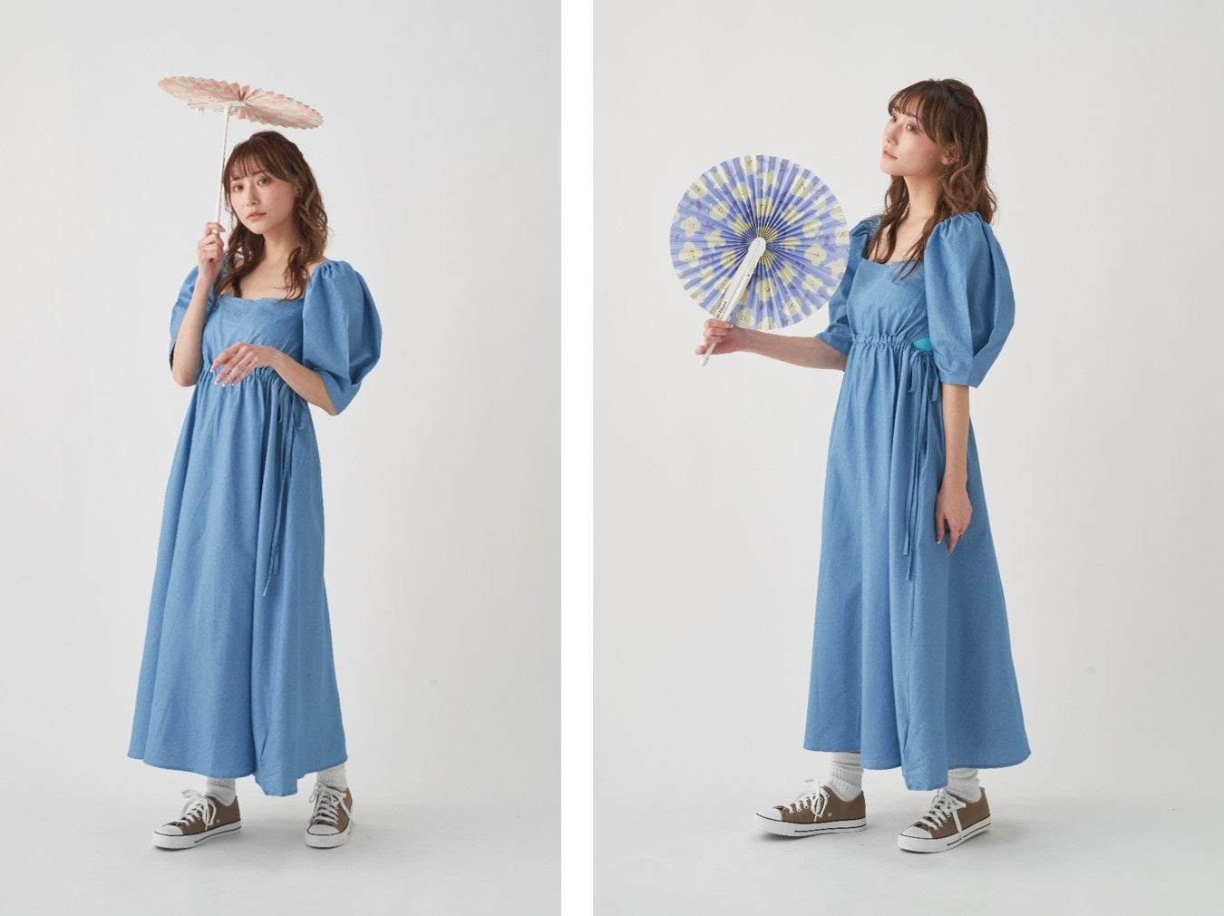 【ロフト】おすすめUV対策アイテム／さらに進化したパクト型・スティック型の日焼け止めが登場！／重ね着風のアームカバーや日傘になる扇子ものサブ画像12_エスタ 2WAY扇子日傘