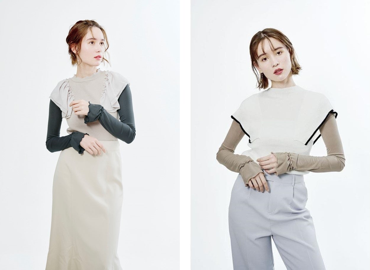 【ロフト】おすすめUV対策アイテム／さらに進化したパクト型・スティック型の日焼け止めが登場！／重ね着風のアームカバーや日傘になる扇子ものサブ画像8_PRECIOUS UV COOLリブレイヤードアームカバー