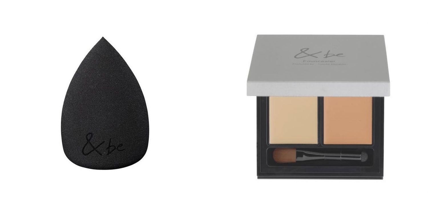 【ロフト】ロフトネットストアで発表！「ロフト ベストコスメ 2023SS」のサブ画像8_左：＆be ブラックスポンジ (Clue) ／ 右：＆be ファンシーラー ライトベージュ＆オレンジ (Clue)