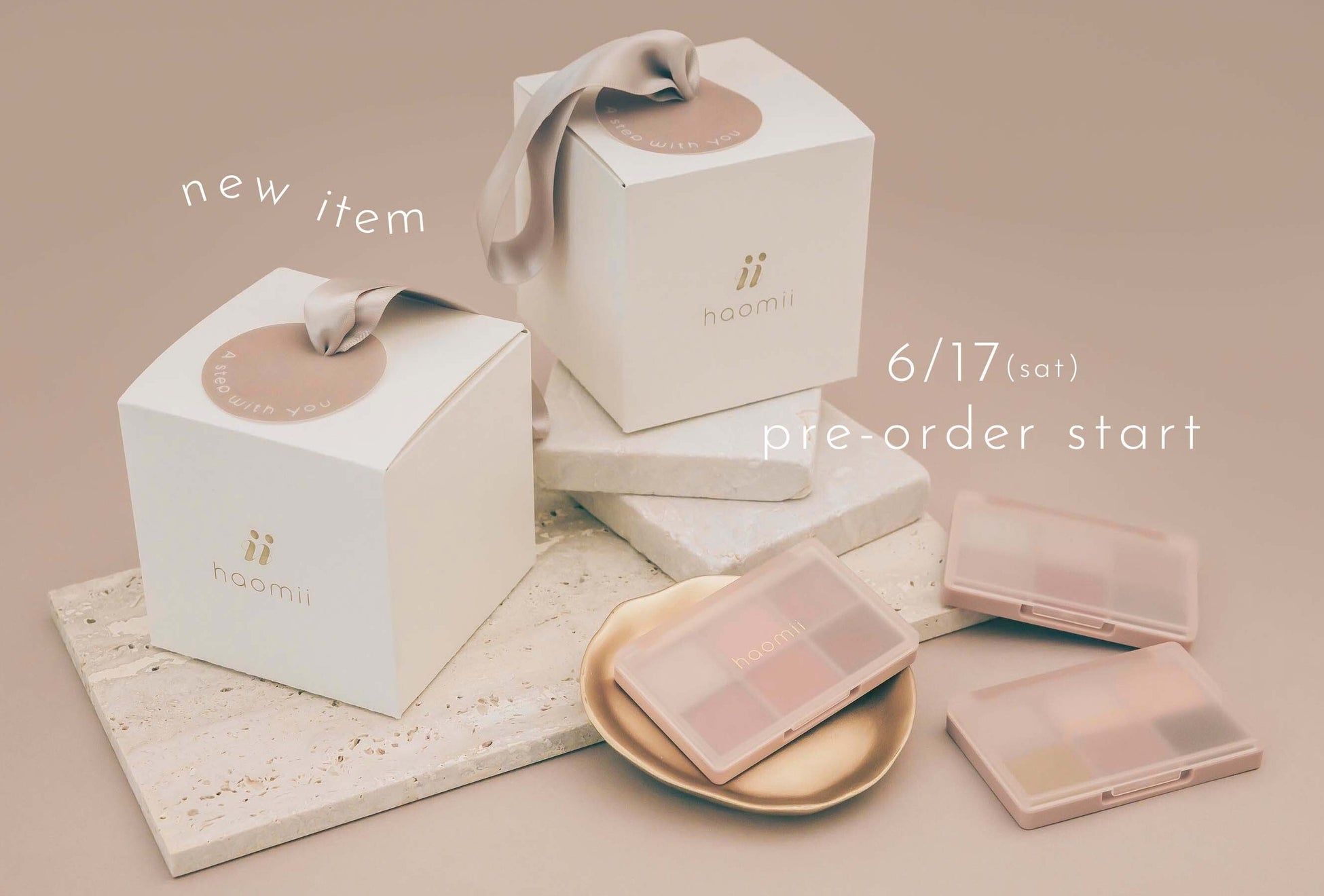 メイクアップブランド『haomii』から待望のアイシャドウが新登場。質感MIX6色マルチアイパレットは6月17日（土）12:00に予約販売開始。のサブ画像2