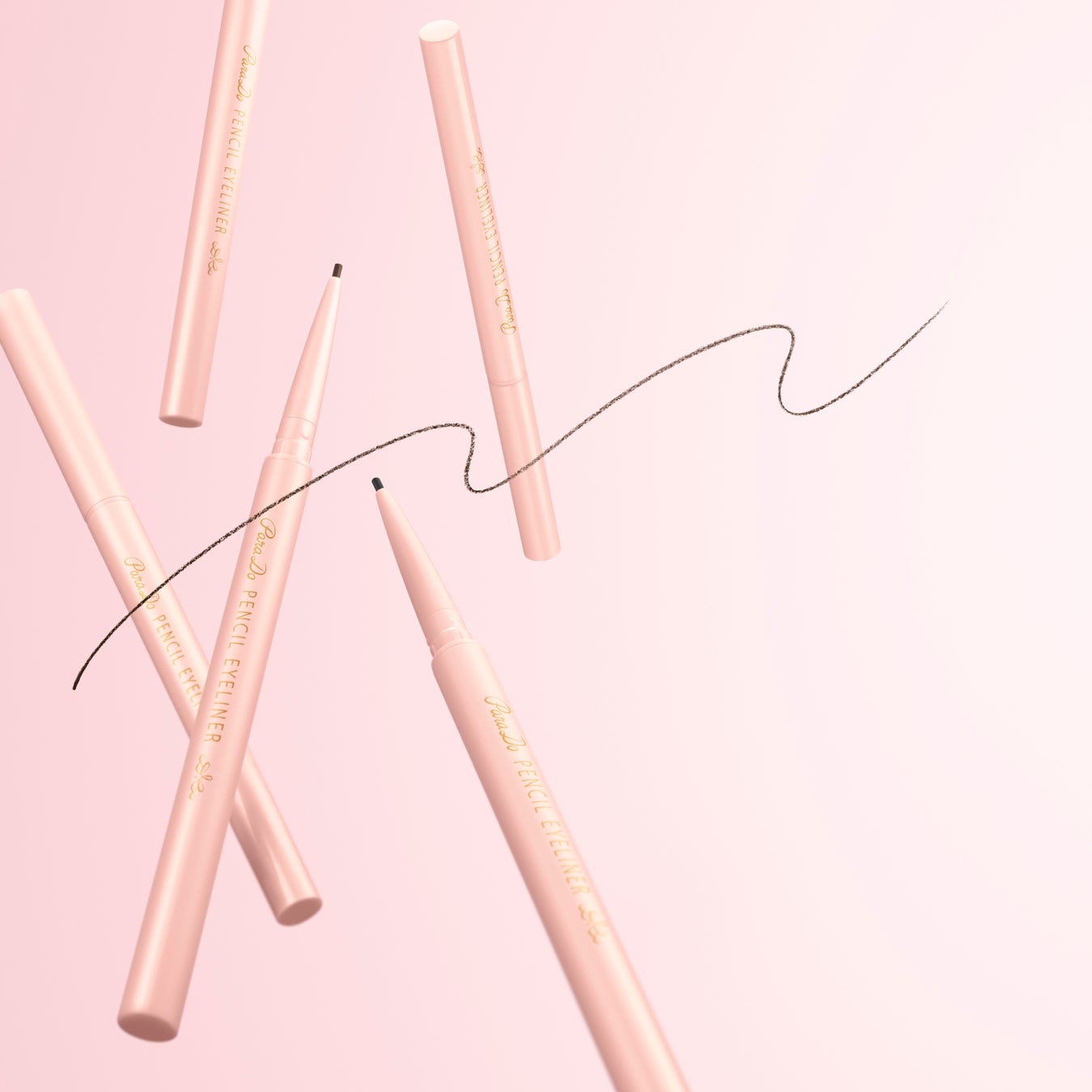 “目尻のハネが決まる” 極細1.5mmのペンシルライナーが登場。テクニックいらずで、リキッド級に細くなめらかに仕上がる。「ひっかかる」「太くなる」といったメイクストレスから解放。のサブ画像1_パラドゥ　ペンシルアイライナーex＜全2色＞（イメージ）