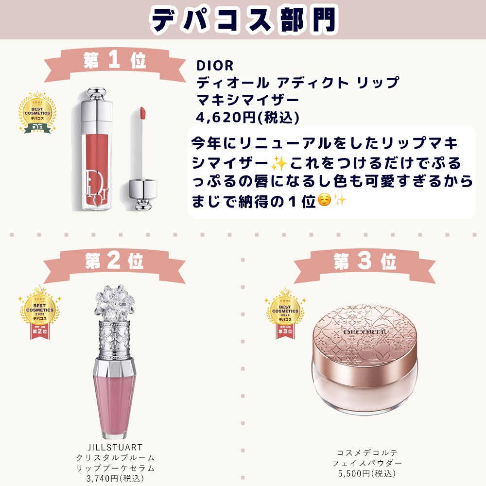 【EMME ベストコスメ 2023上期】総フォロワー145万人以上の美容コスメメディアEMME。そのフォロワーが選んだ2023年上期のベストコスメをランキング形式で発表のサブ画像5