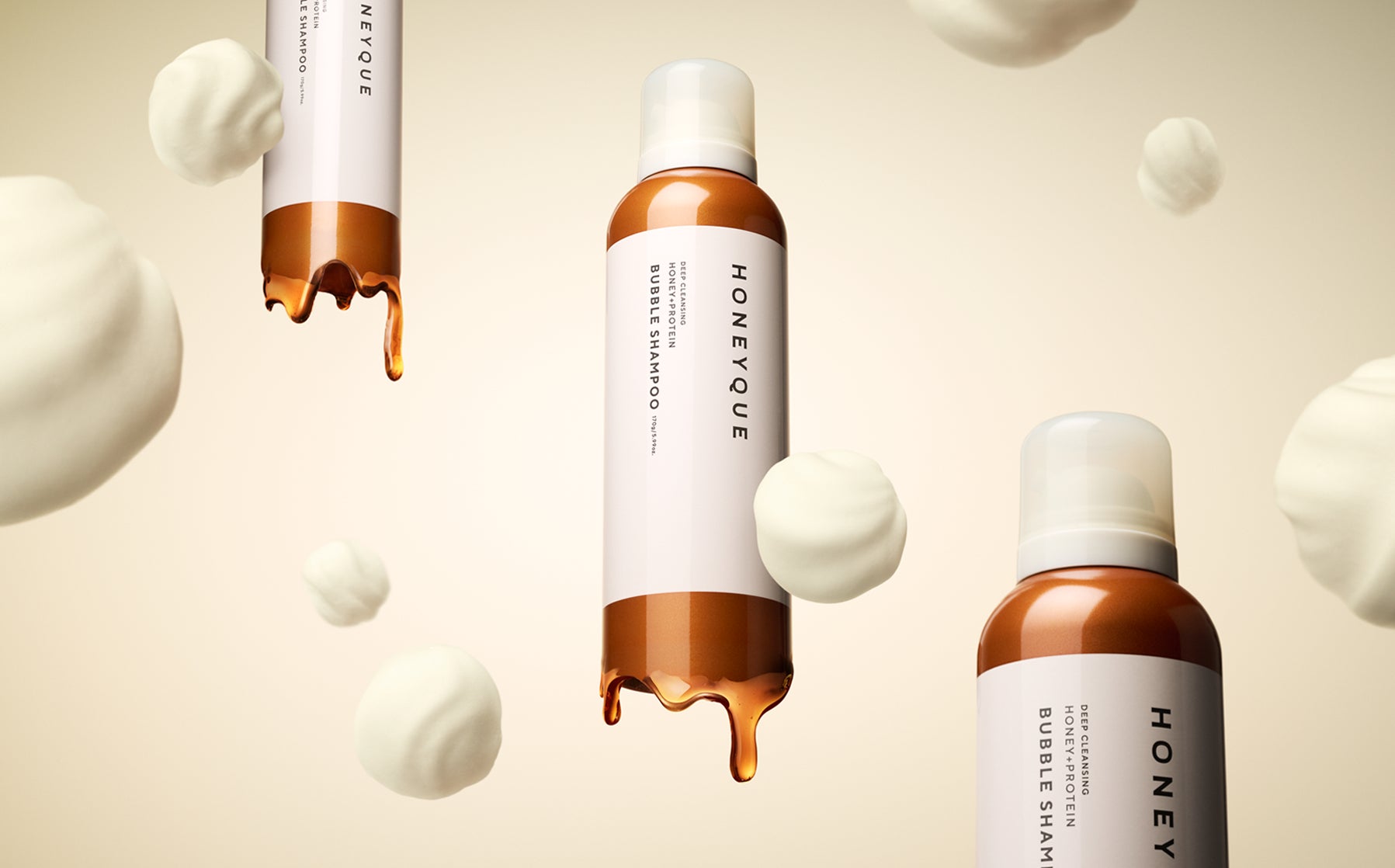 髪の芯から鍛えるヘアケアブランド「HONEYQUE（ハニーク）」より、上質な蜜泡で洗浄と保水の両立を叶える「炭酸シャンプー」が新発売！のサブ画像1