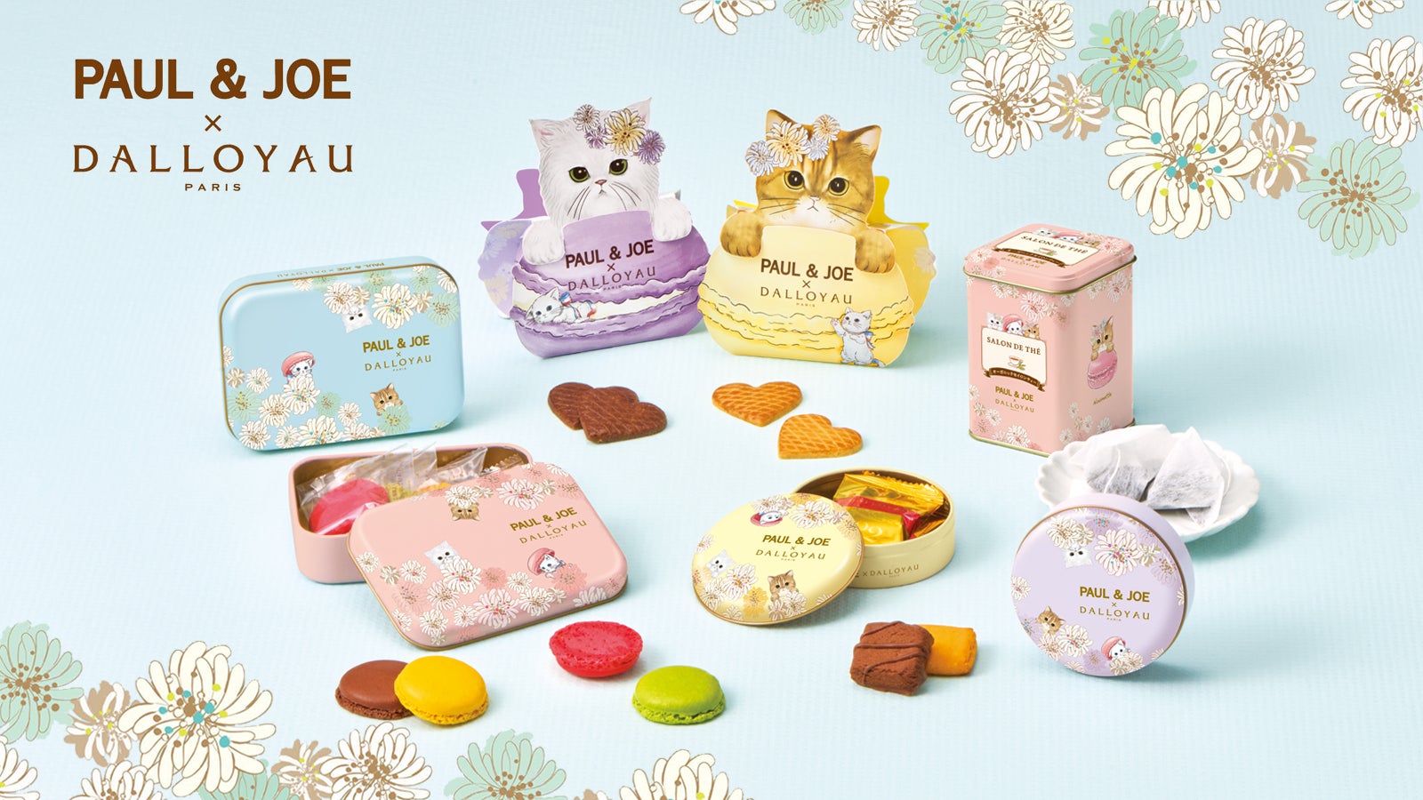 フランス、パリ生まれのブランド「PAUL ＆ JOE」とフランス洋菓子の「ダロワイヨ」のコラボ第2弾！可愛らしい3匹の猫たちをデザインしたスイーツを7/20（木）より発売のサブ画像1