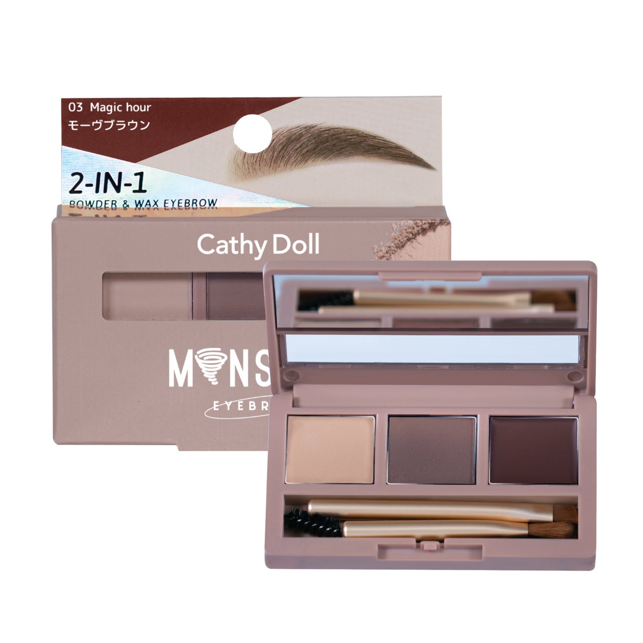 【タイ・日本共同企画】熱帯のモンスーン（雨季）にも負けない！耐久美眉が叶うアイブロウパレット「Cathy Doll モンスーンアイブロウワックス」が誕生のサブ画像7